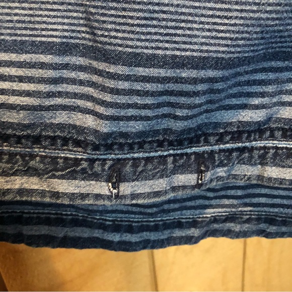 American Eagle Blue Striped Lightweight Hoodie with Buttons size XL Men’s - Picture 11 of 11